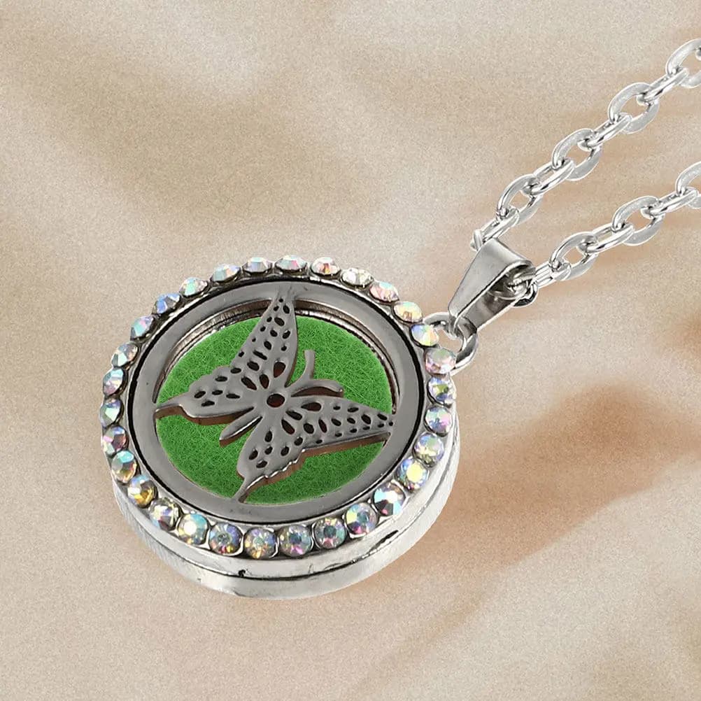 50Pcs Round Cotton Aroma Pads Mini Diffuser Accessories Essential Oil Necklace Pendant Locket Refill Pads Replaceable