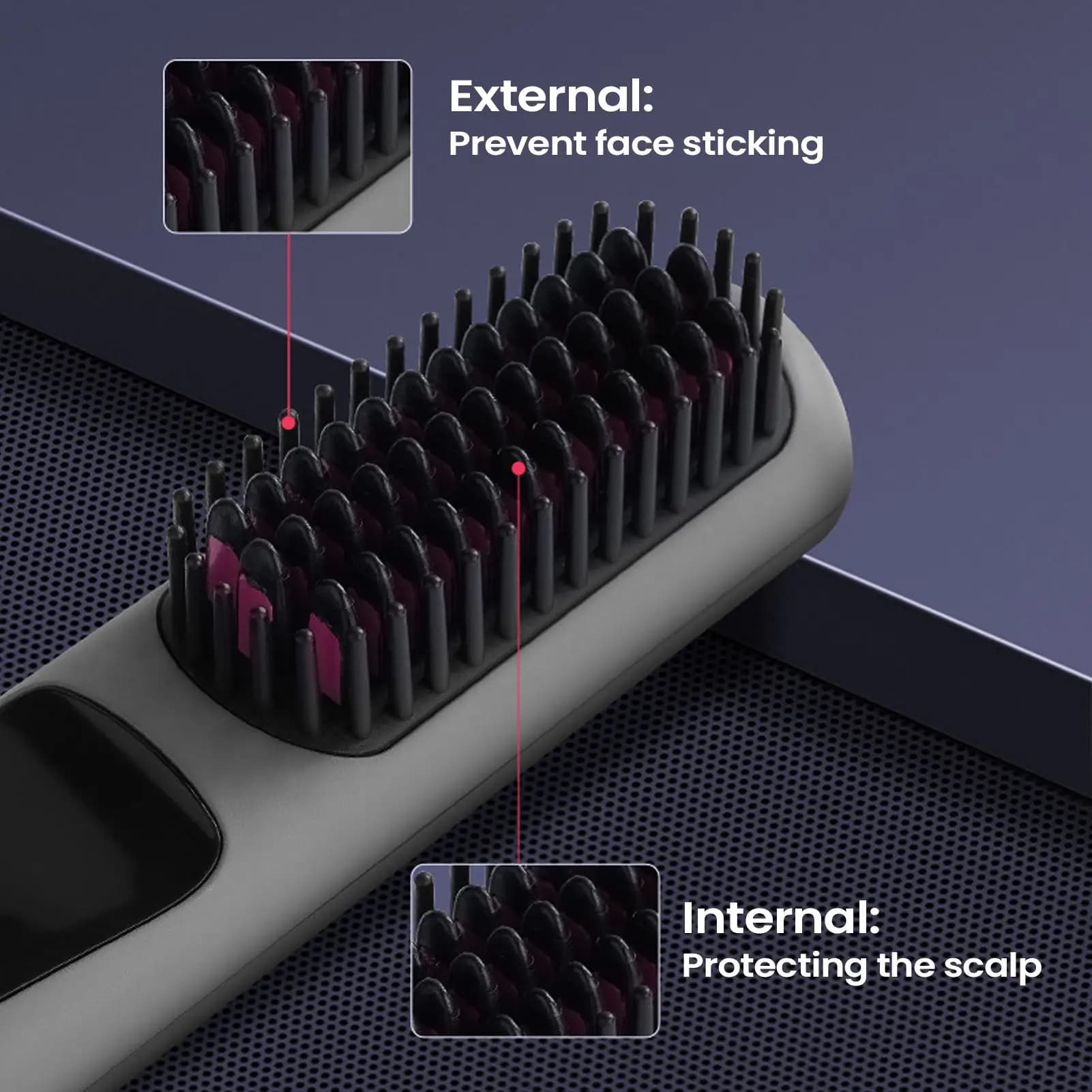 Hair Plate 4 Levels of Ceramic Rechargeable Wireless Portable With LED Display Spool for Travel