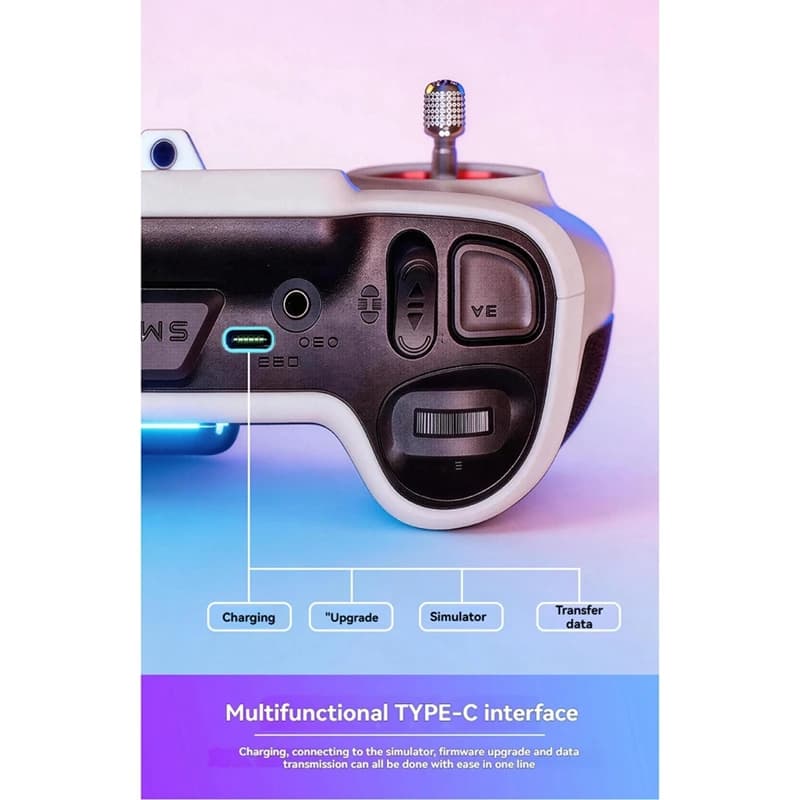 Super Sale V12 CNC MAX FPV RC Transmitter STM32 H7 Dual-Frequency 2.4G 1W ELRS LR1121 EdgeTX 2.4inch Color Screen for Drone A
