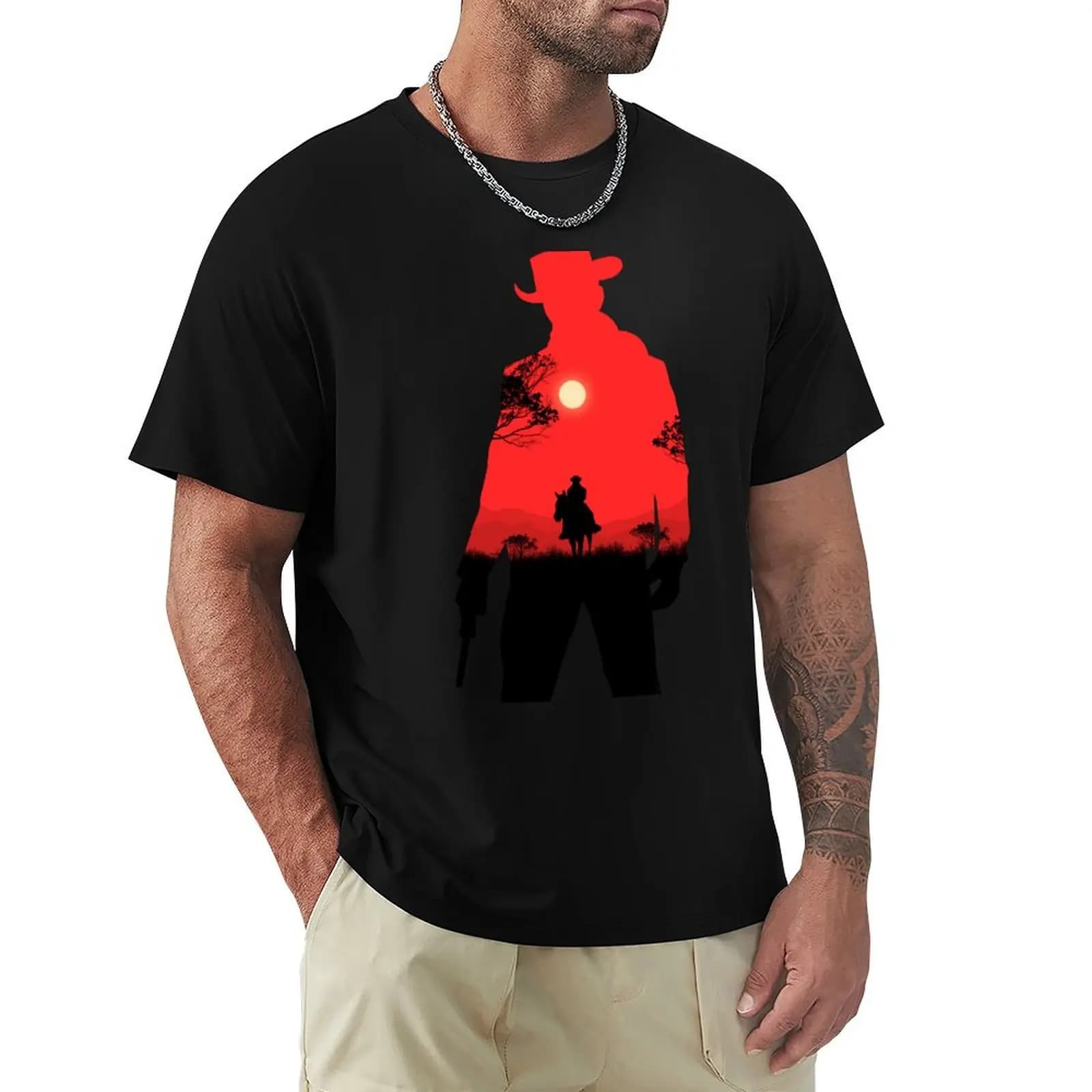 Django Unchained Minimalist T-Shirt Large Size Short Sleeve T-Shirt