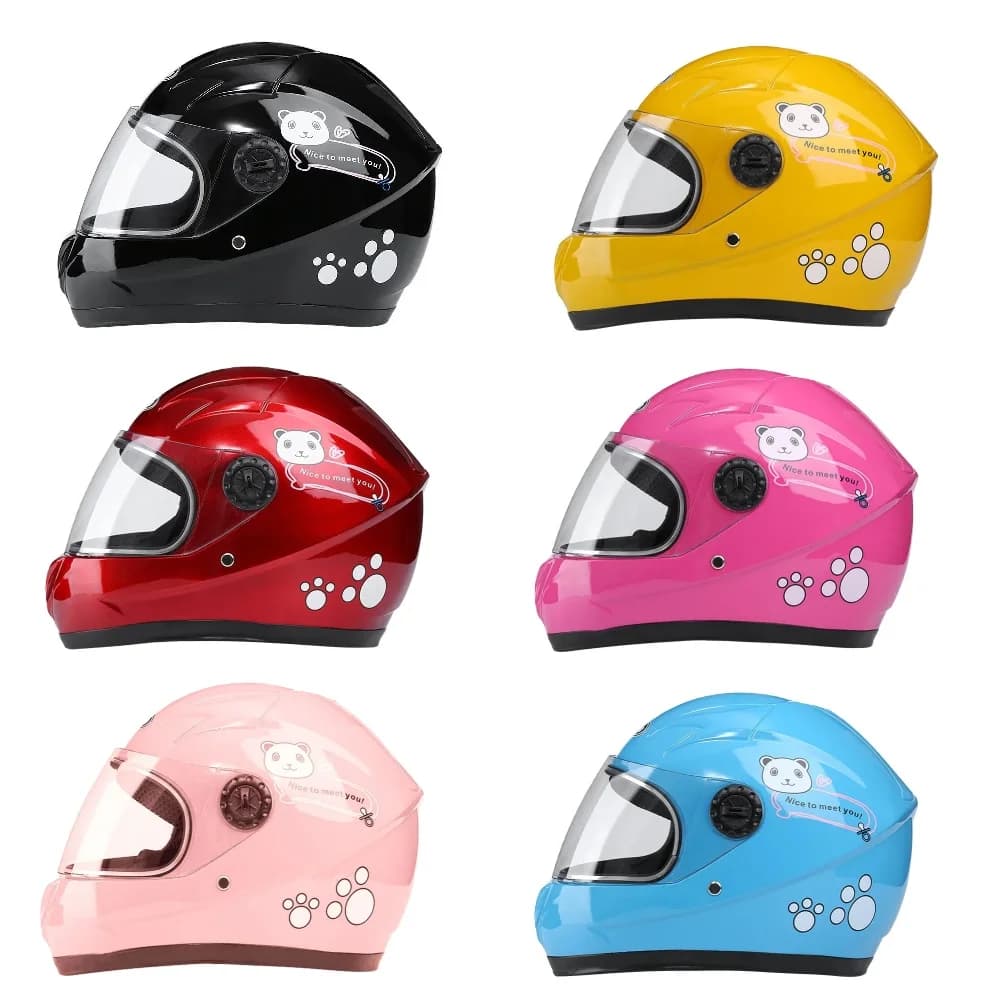 Kids Helmet Safety Protection Capretto Four Seasons Full Face Outdoor Sport Riding Bike Helmets for Motorcycle with Adjustable Head