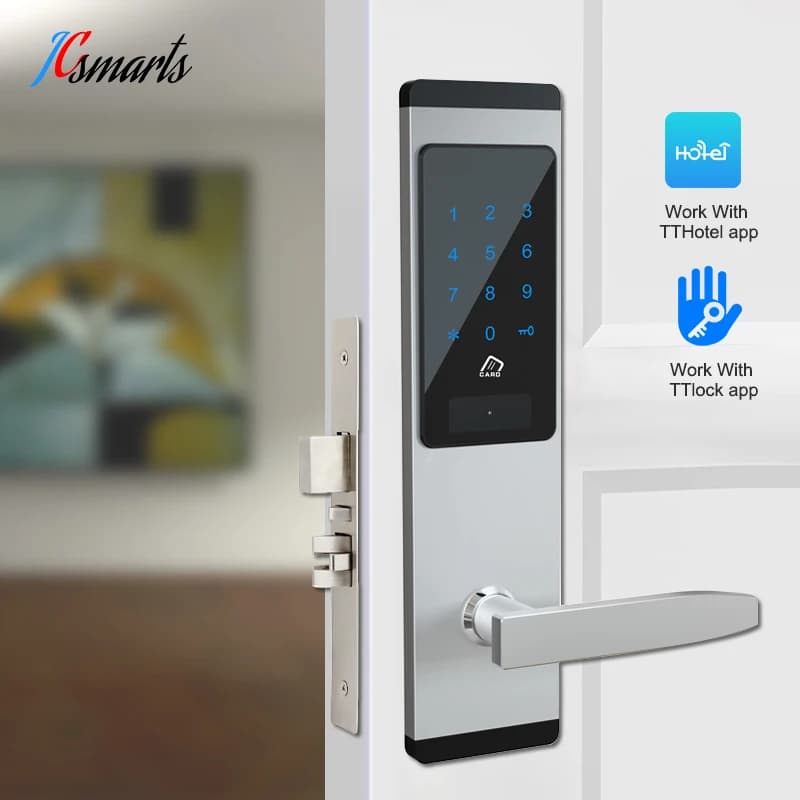 Sliver Color JCBL620 Smart Wireless TTlock App Bluetooth Door Lock combinazione digitale elettronica NFC IC Card Lock per appartamento