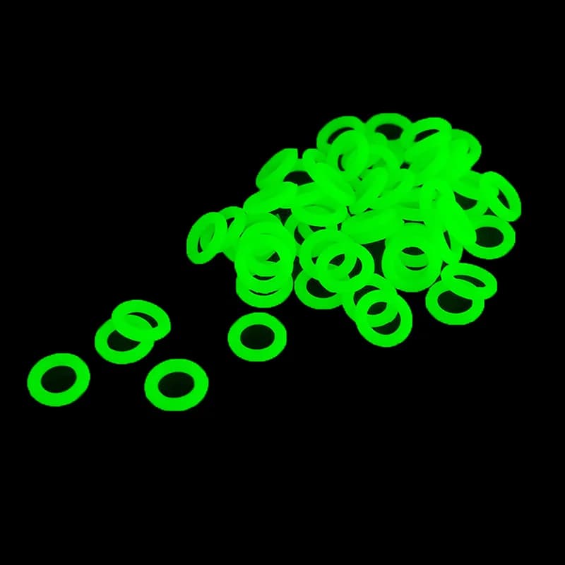 10 pcs multifunctional outdoors for ground nails fluorescent ring silicone luminous camping tent ring for sky curtains