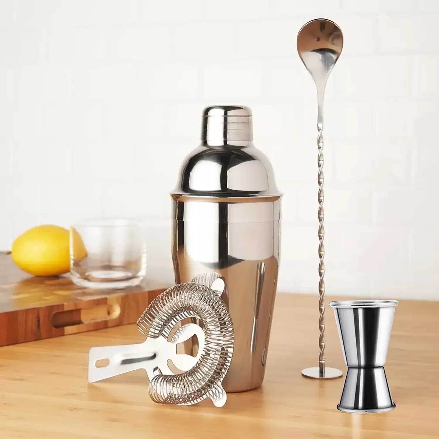 2Pcs Extra Long Stainless Steel Mixing Spoons Spiral Pattern Bar Cocktail Shaker Stirring Spoon Bar For Tea Coffee drinks Juice