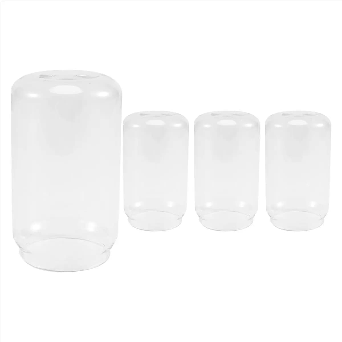 A97G Confezione da 4 lattine a forma di vetro Moda Acqua Succo di latte Semplice tazza di succo Bicchiere di birra Shake Bicchiere da dessert Tazza, 400ML