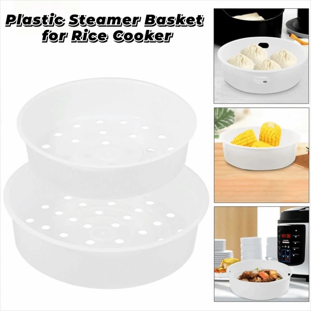 Pratico Cestello Universale in Plastica per Cuocere a Vapore, Multiuso per Cuociriso Elettrico, Pentola a Vapore, Ravioli e Panini