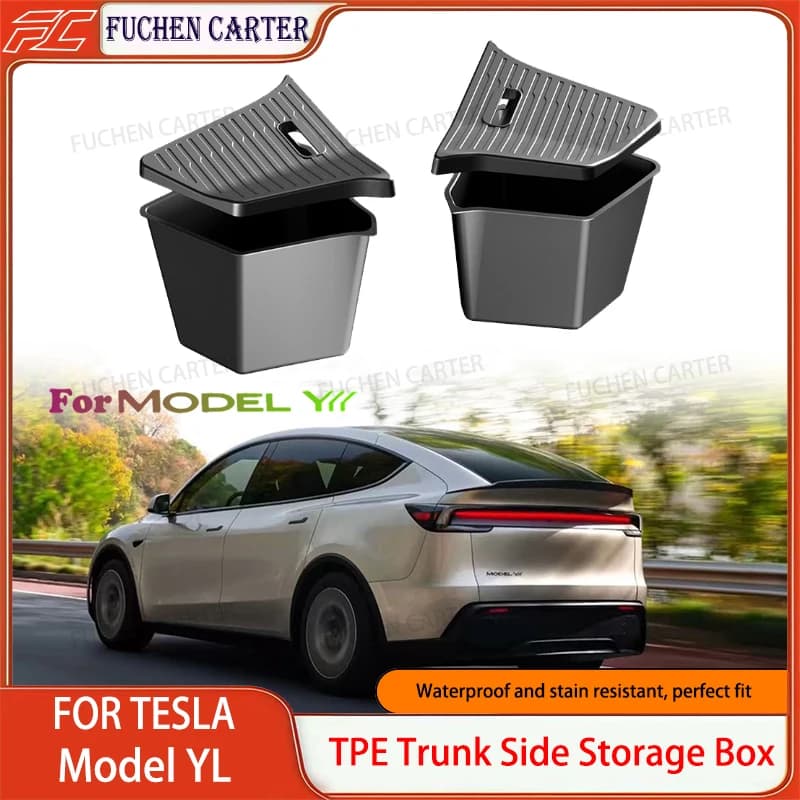 Per Tesla Nuovo Modello YL Lancio 2026: Coperchio Organizzatore per Vano Portaoggetti Laterale Bagagliaio Auto, Accessori di Modifica per Vano Portaoggetti Laterale Bagagliaio Auto