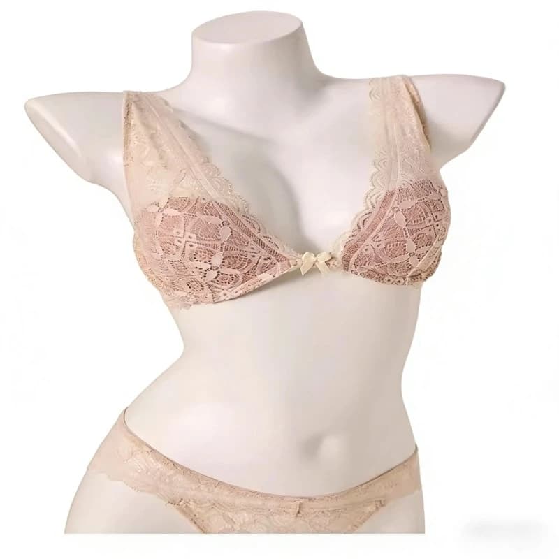 Nuovo Arrivo 2026: Set Reggiseno in Pizzo Francese da Donna, Sexy con Scollo a V Profondo, Supporto Superiore, Traspirante, Morbido e Confortevole, Intimo per Seno Piccolo