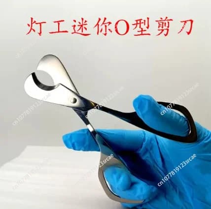 Lighter Mini O-Scissors Waist Clamp Burning Glass DIY Hand Tools, Portable High Temperature Resistant Cutting Pliers