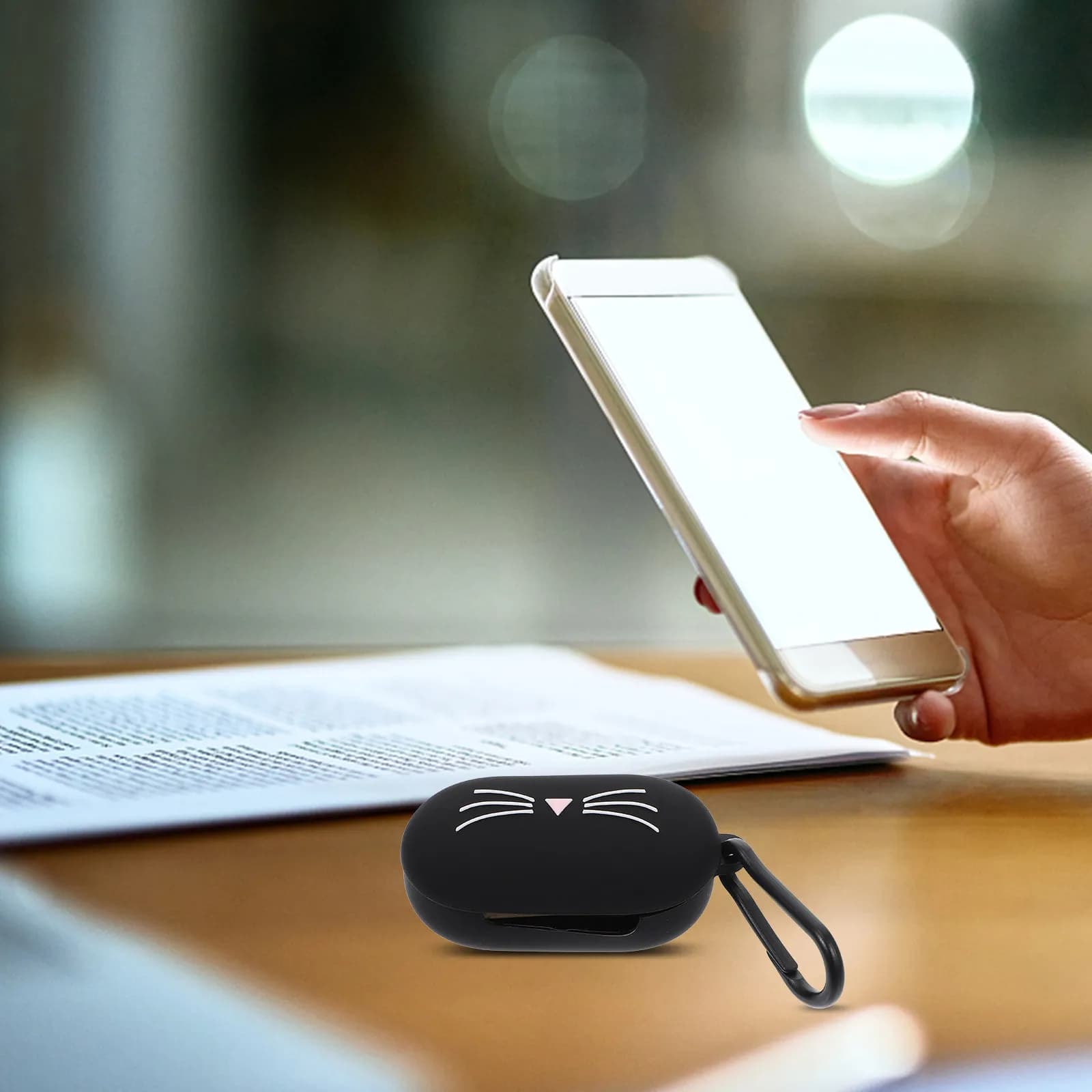 Custodia Protettiva in Silicone per Auricolari Wireless a Tema Cartone Animato, Antiurto e Resistente alla Pressione, Protettore Portatile per Cuffie
