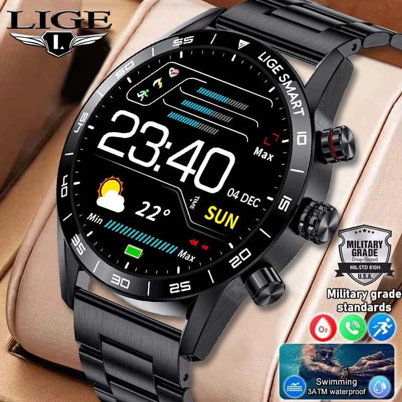 Nuovo Smartwatch Sportivo 2026 per Uomo, Display HD 360*360, Chiamate Bluetooth, Monitoraggio Frequenza Cardiaca, Impermeabile IP68, Compatibile con Android e iOS
