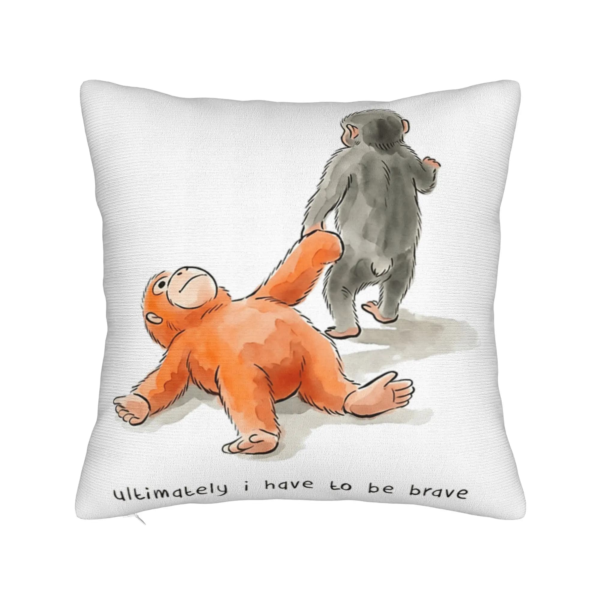 Pillow Cover Team Punch Monkey Support Squad Graphic Retro Trendy Pillow Case For Sofa Home Decor Pillowcases