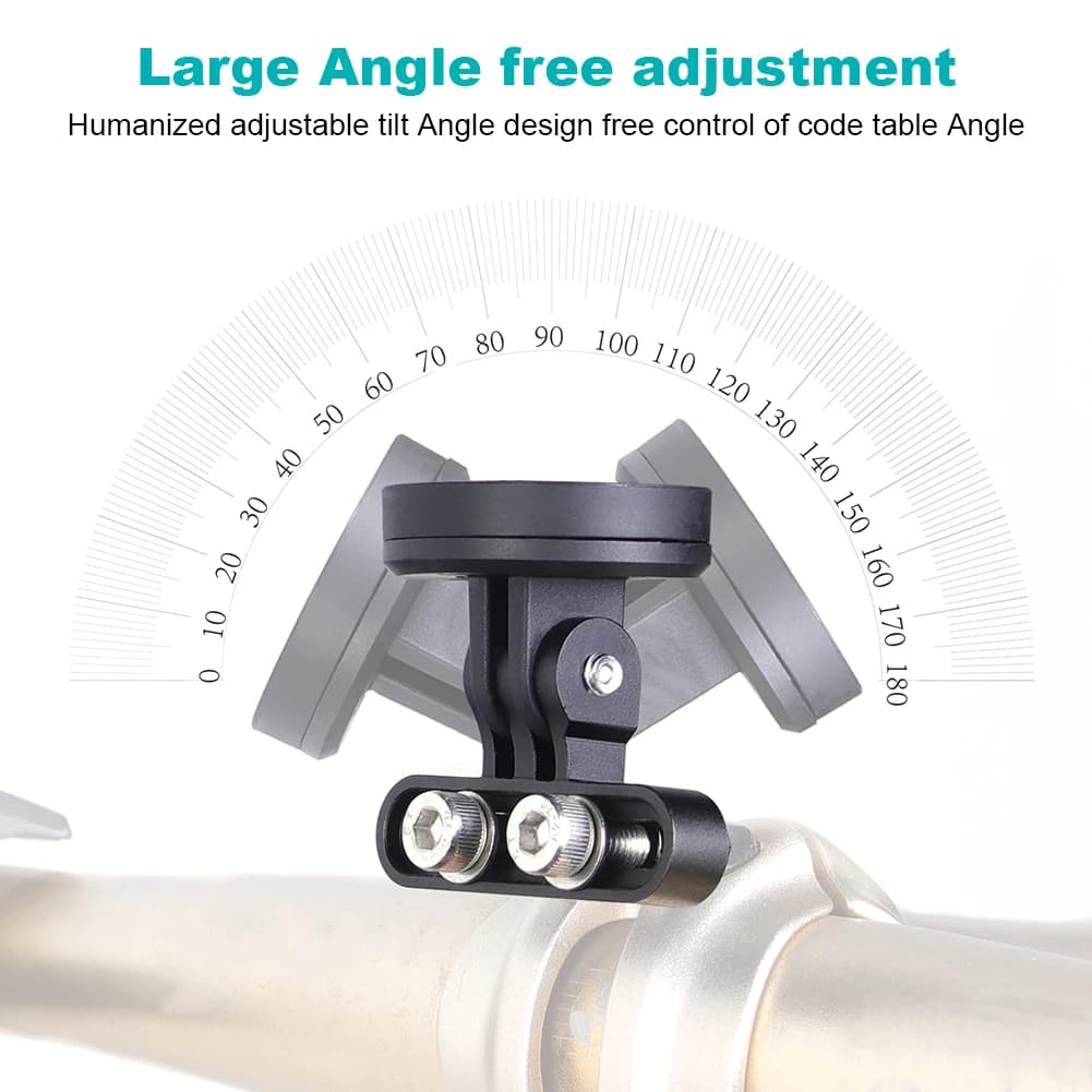 Supporto per Tachimetro da Bicicletta, Montaggio sul Manubrio, Angolo Regolabile, Supporto per Cronometro in Lega di Alluminio, Compatibile con Gopro