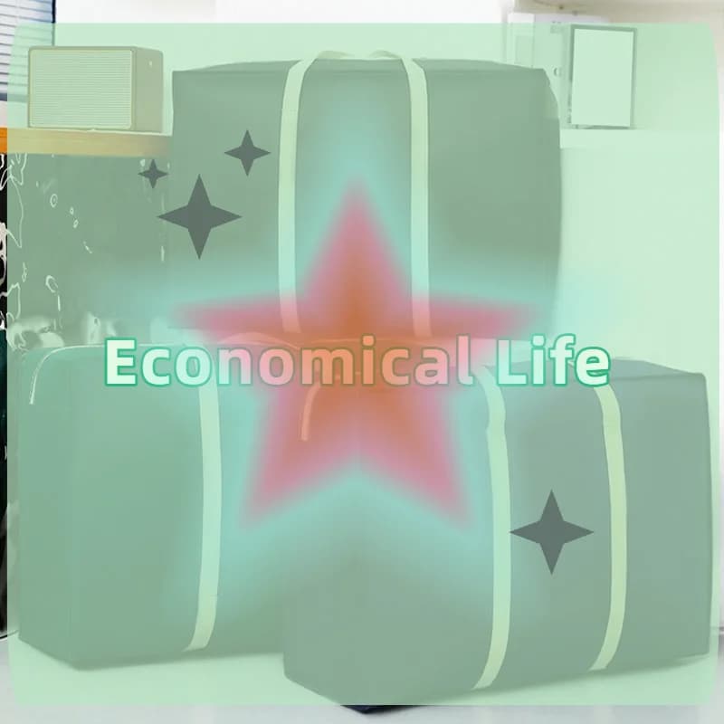 1Pcs Extra Large Waterproof Moving Luggage Bags Laundry Shopping Bag Non-woven Fabric Cubes 50*30*25cm Home Storage Packing Tool