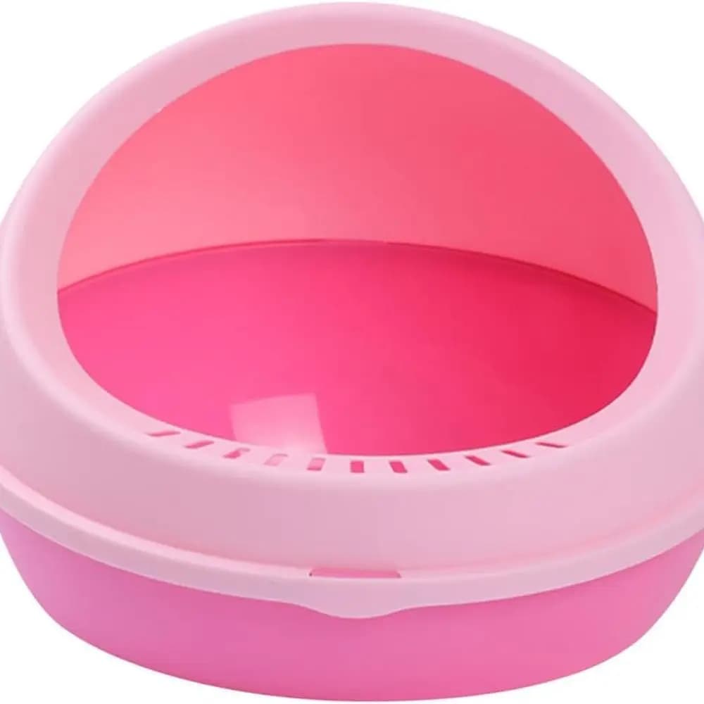 Lettiera semi chiusa per gatti Sabbia per gattini Durevole Facile pulizia Padella per animali domestici Toilette per lettiera per gatti, Rosa