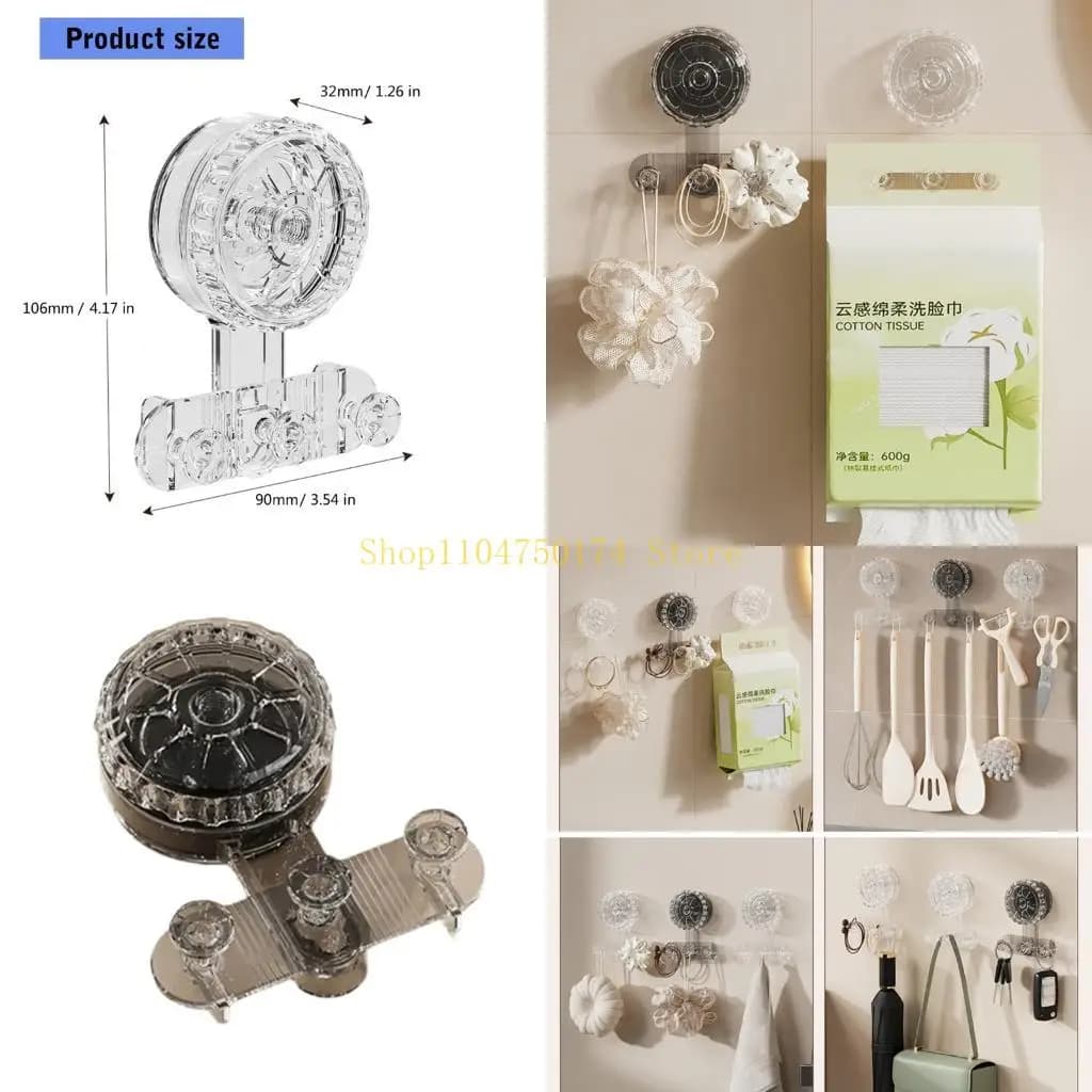 Gancio a ventosa salvaspazio Portabagagli efficiente per porta posteriore Semplice da installare Appendiabiti da parete da bagno