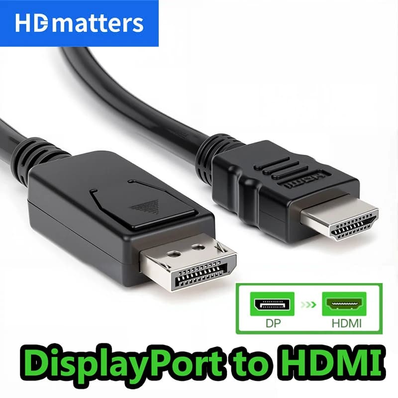 Cavo adattatore DisplayPort a HDMI Cavo convertitore Display-Port DP a HDMI 1080P per PC con porta DP per monitorare HDTV HDMI