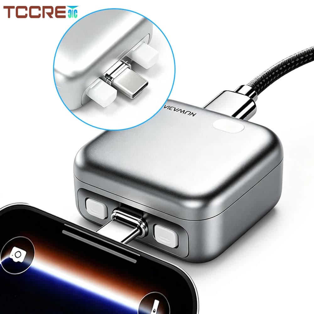 1 Pezzo Caricatore Universale con Separazione Automatica, Adattatore Smart Type-C con Spegnimento Automatico, Caricabatterie Sicuro per Uso Quotidiano Senza Supervisione