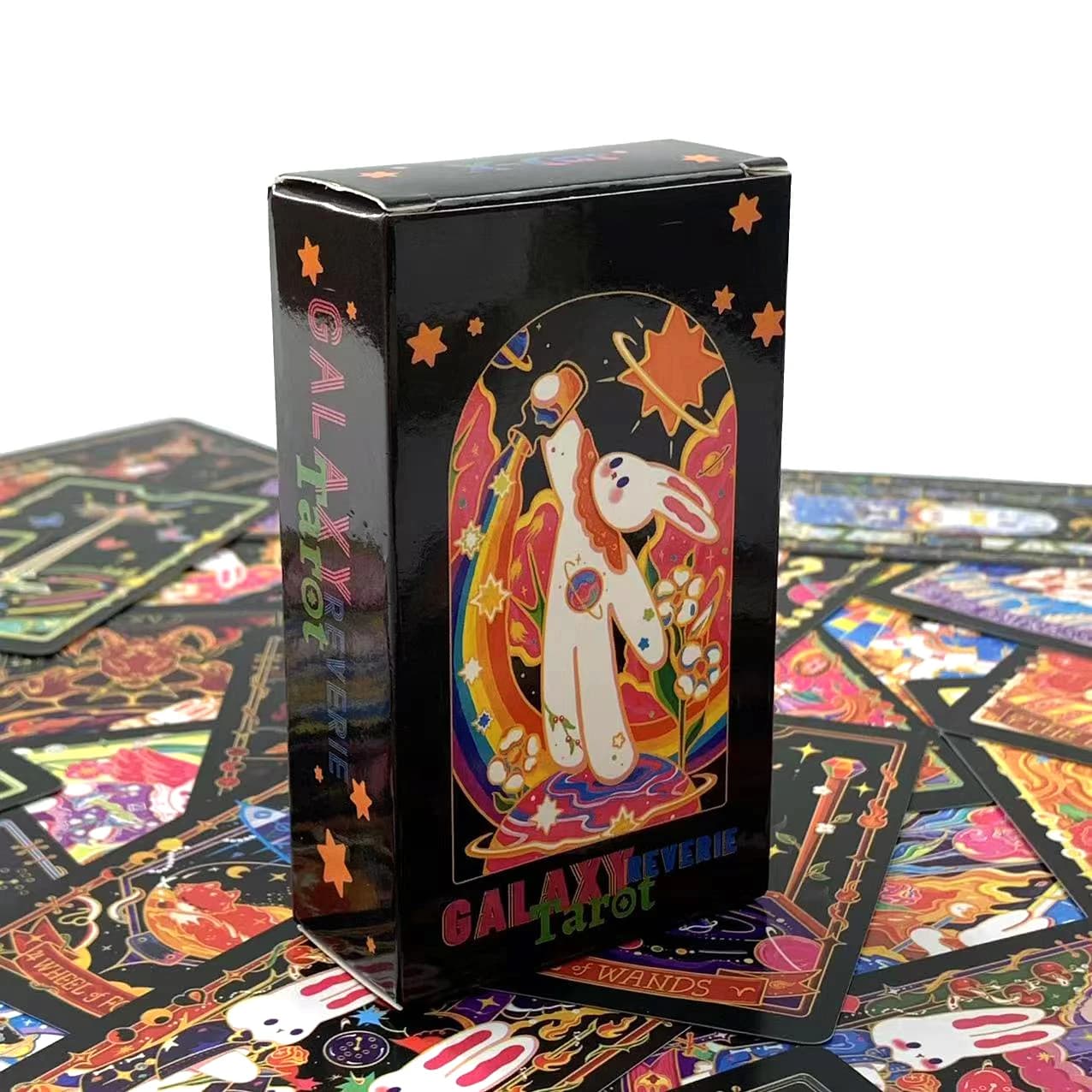 Mazzo di tarocchi Galaxy Reverie Carte simpatico cartone animato ideali per principianti, meditazione e giochi di società, giochi di Halloween e Natale