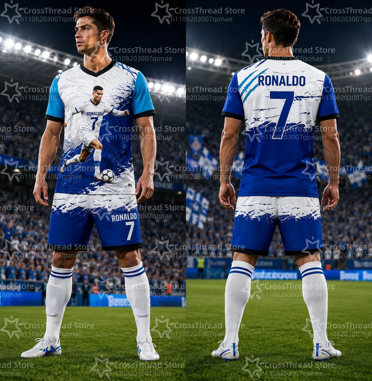 2026 Ronaldo No#7 Football Jersey Match & Training Kit Fan Gifts Summer Sports Men's T-shirts and Men's T-shirt Set
