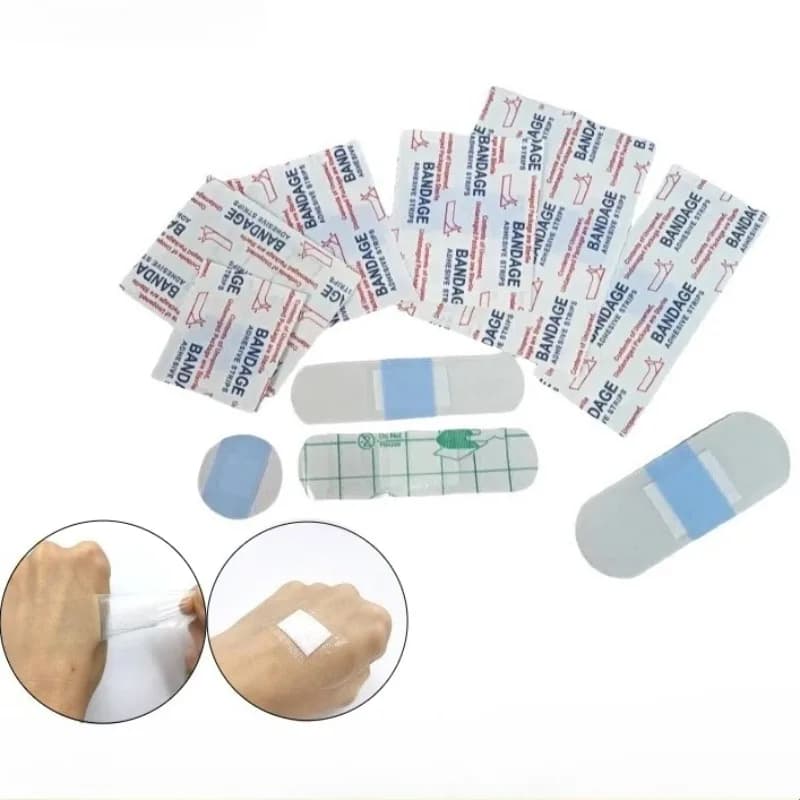 50 Pz/set Trasparente Cerotto Striscia Quadrato Rotondo Forma Cerotti di Primo Soccorso Medicazione Della Ferita Patch Impermeabile Bende Adesive