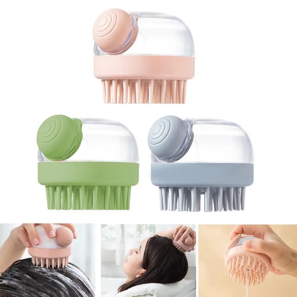 Spazzola per Doccia per Cani, Spazzola per Toelettatura e Massaggio con Dispenser di Shampoo per Cani e Gatti a Pelo Lungo