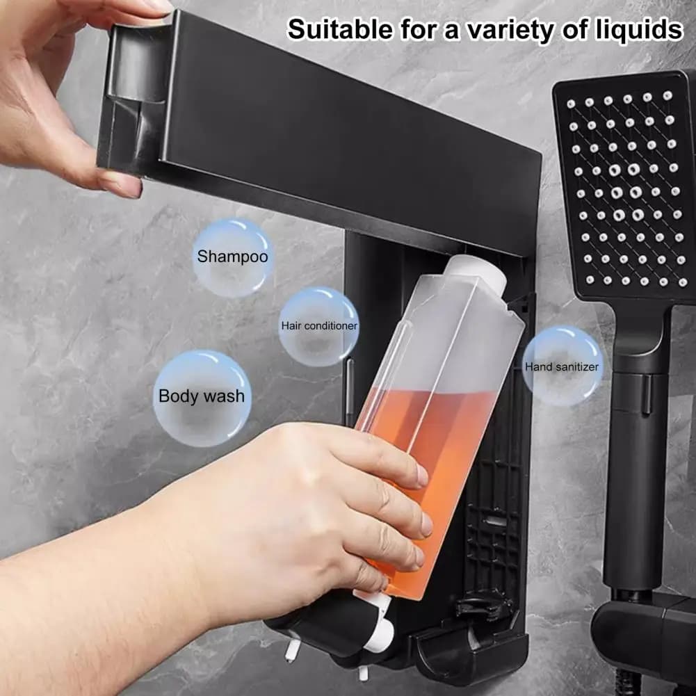 300ml 1/2/3pcs Dispenser di sapone per doccia punzonatura gratuita a parete Shampoo Balsamo Dispenser Bottiglia di shampoo Accessorio per il bagno