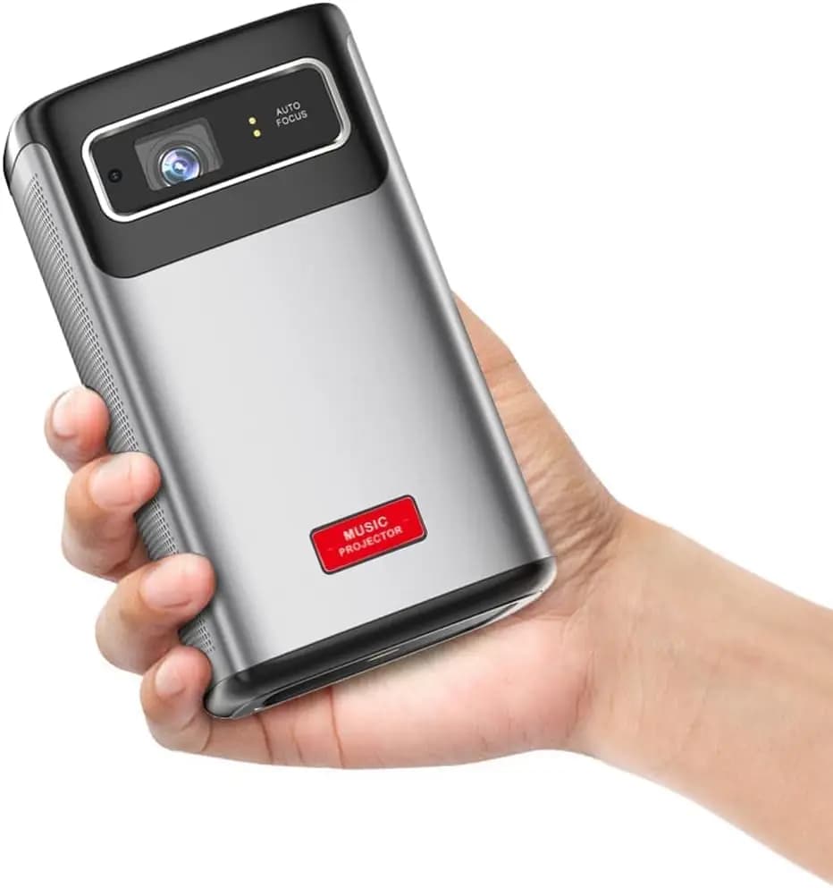 Mini proiettore DLP 200 ANSI Video HD/Android 9.0 2GB + 32GB/Touchpad/ToF Messa a fuoco automatica/Batteria DLP 3D/8000mAh/App integrato Negozio