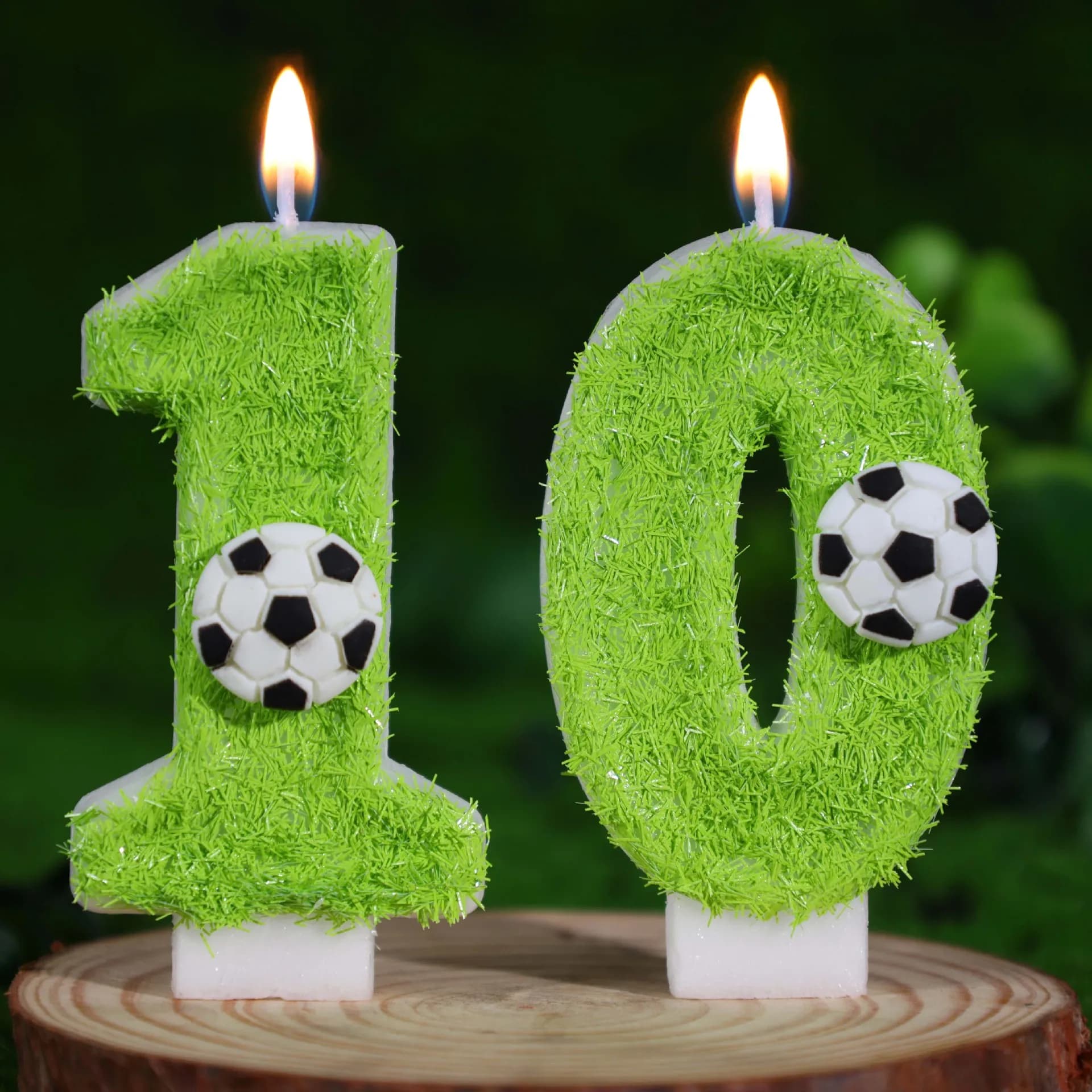 Candela digitale per compleanno, calcio sportivo, decorazione per torta, candela digitale fatta a mano per compleanno