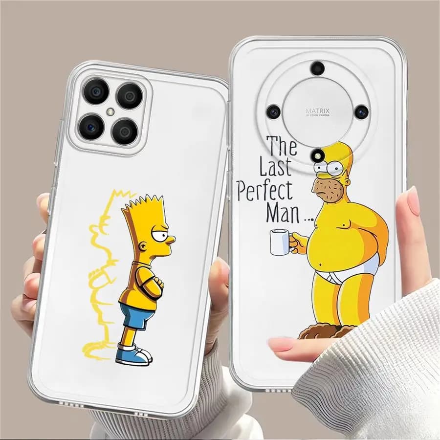 Fantastica custodia Cartoon Simpsons per Honor 90 Lite X8 X9a X9b X8b X8a X7b Cover morbida per telefono
