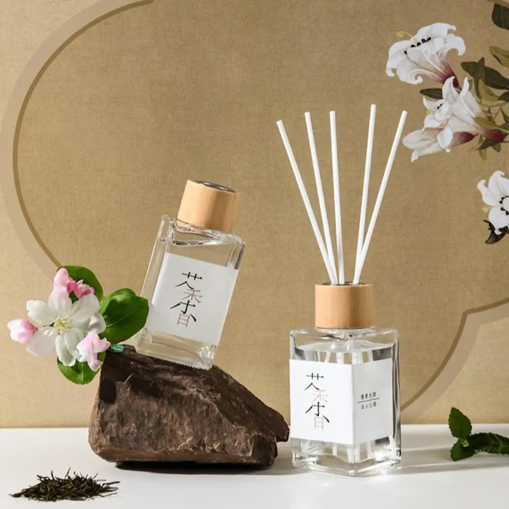 Flameless tea aromatherapy, long-lasting scent per bedroom, home and car, deodorant for tea perfume environments.