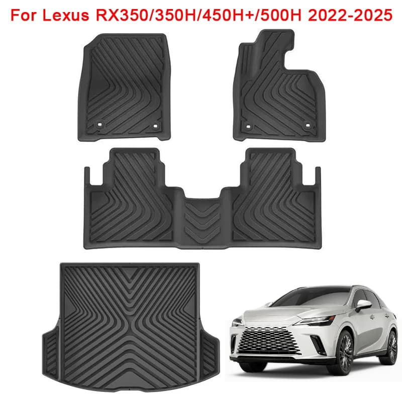 Car mats for Lexus RX350/350H/450H+/500H 2022 2023 2024 2025 Hybrid TPE Waterproof Cargo Liner RHD Luggage mat