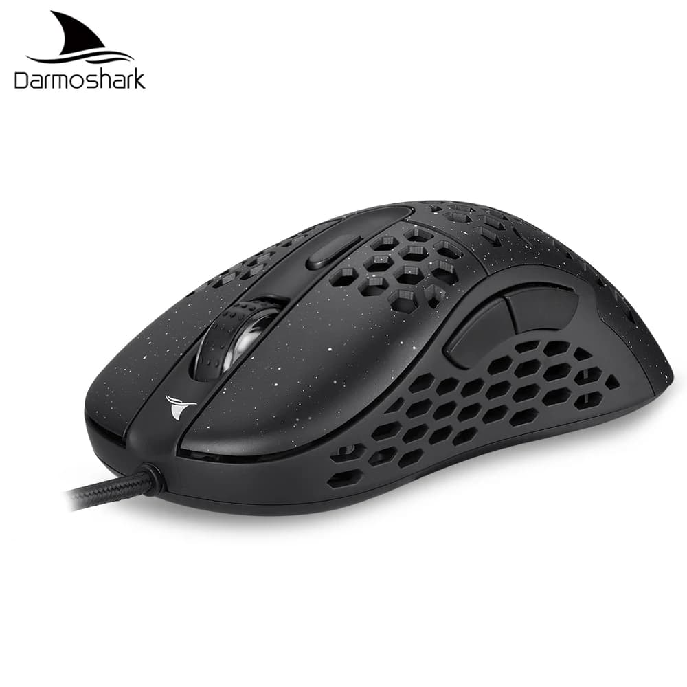 Darmoshark N1 Wired Gaming Mouse ZEUS6400 Hollow-Out Design Game Special Lightweight Mouse For PC Laptop