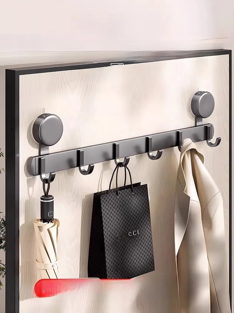 Strong Load Bearing Suction Cup Hook No Punching Required for Door Back Clothes Hanger Indoor Door Adhesive Hook Kitchen Wall...
