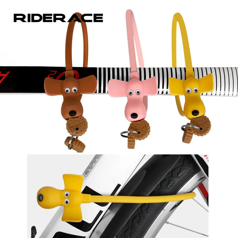 Bicycle Chain Lock with Keys Nice Dog MTB Road Bike Bicycle Pad Cable Coated Silicone Anti-theft for High Security Cycling helmet
