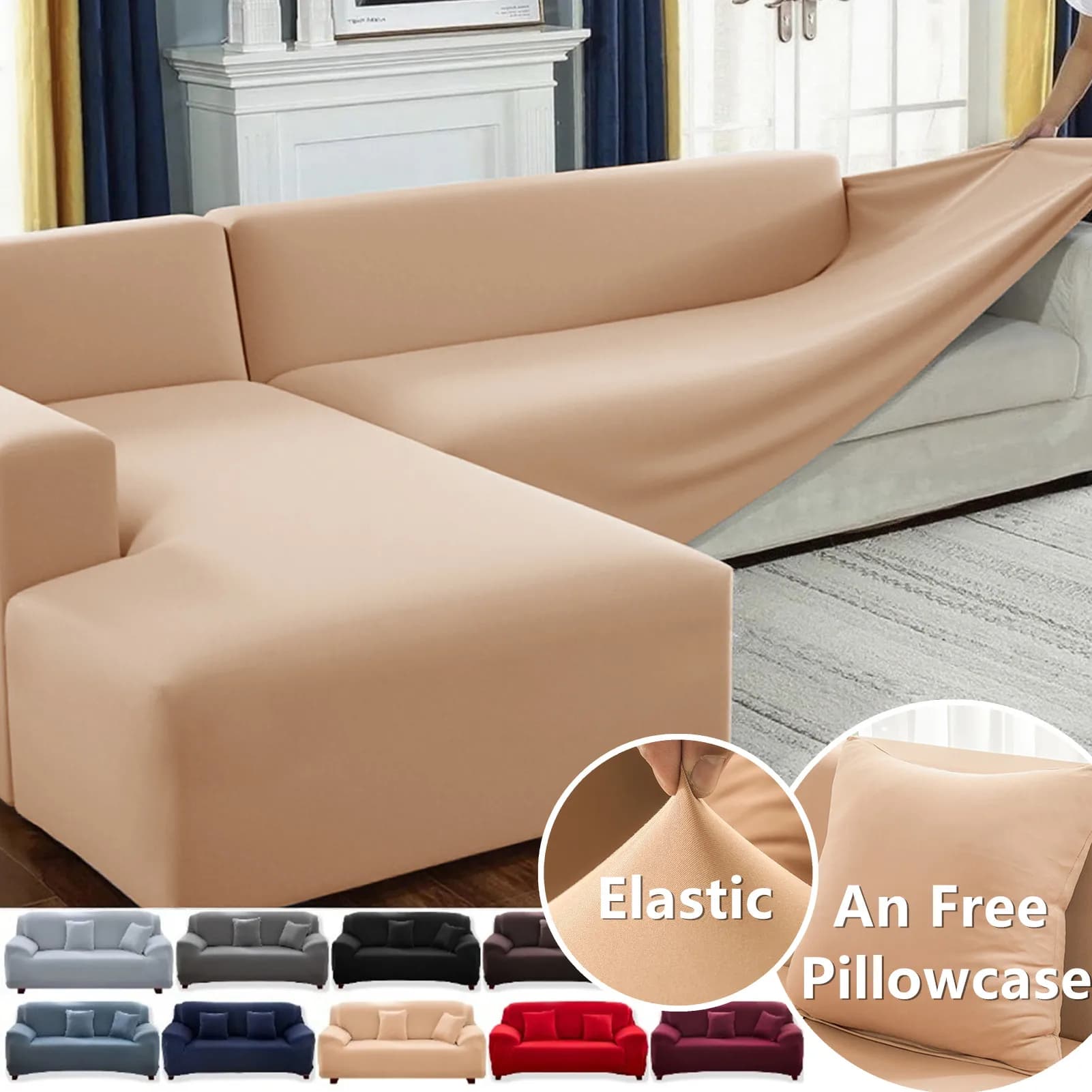 Covers ground color 1 2 3 4 seats Cover for sofa Elastic fabric sofa Two-seat chair Universal protection for furniture