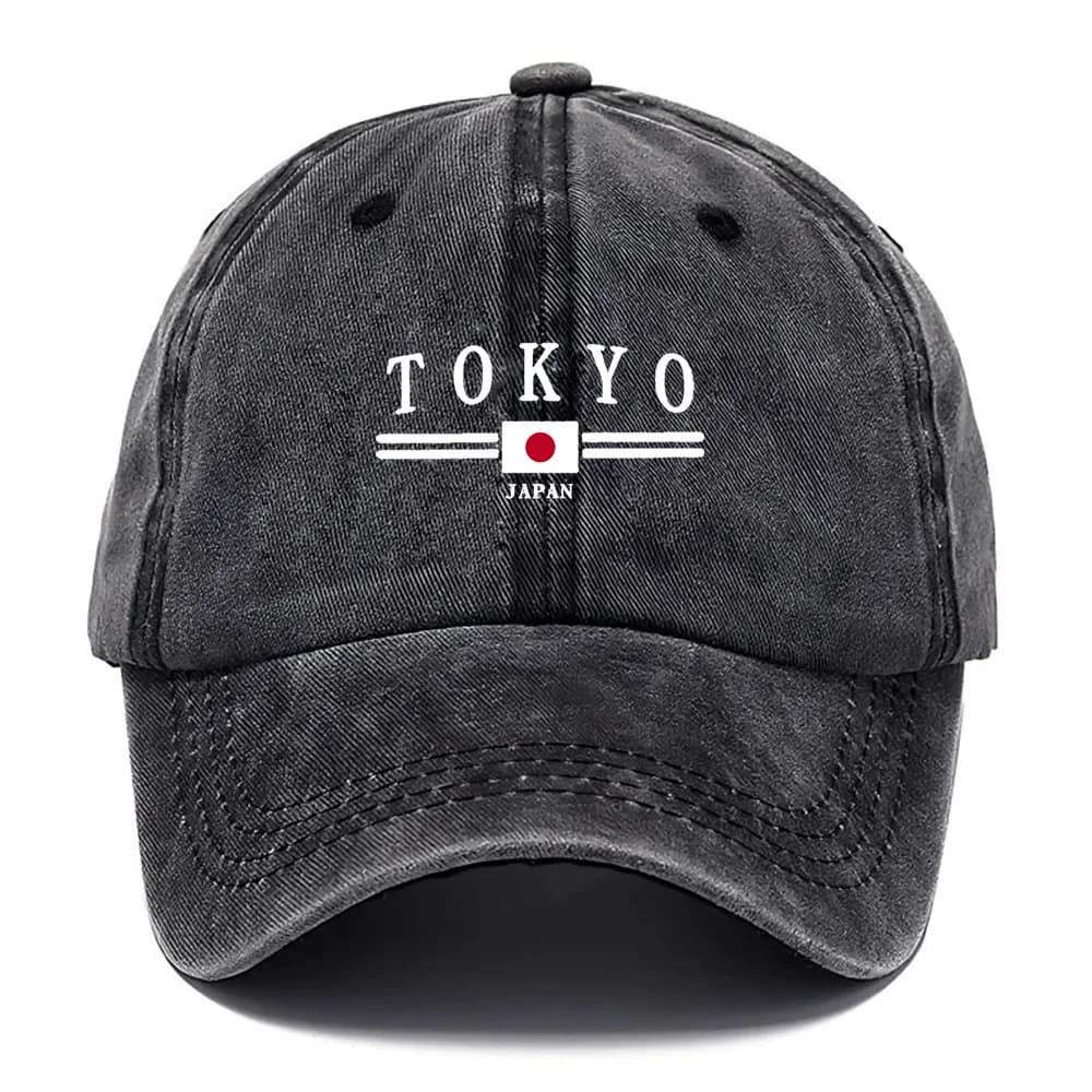 1pc Japan Flag & Nihon/ Yokohama Print Washable Cap - Adjustable Unisex Outdoor Hat Suitable for Men & Women, Casual Travel Souv