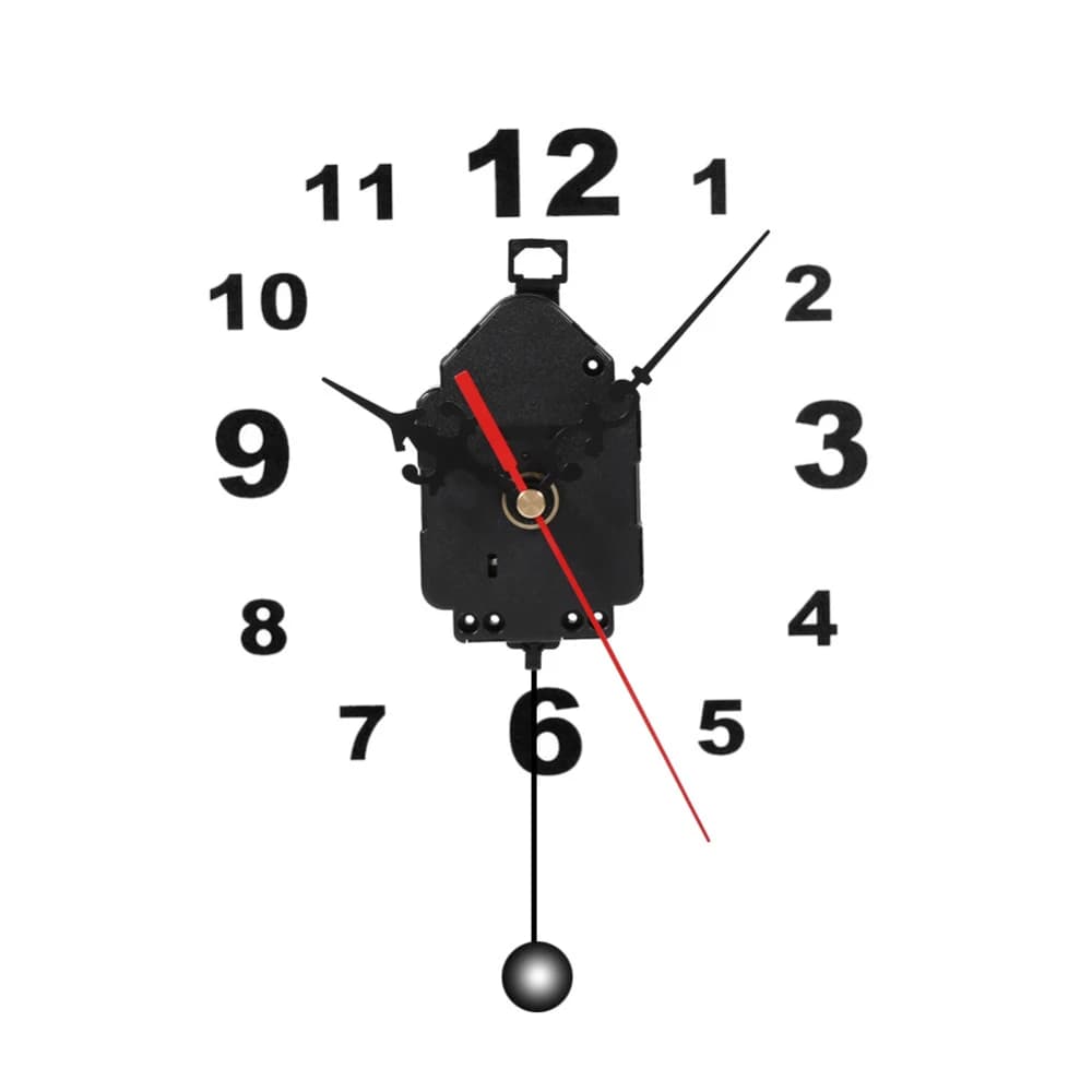 Meccanismo per Orologio a Pendolo Classico con Ricambi Silenziosi per Ricamo a Punto Croce + Lancette di Ricambio per Riparazione