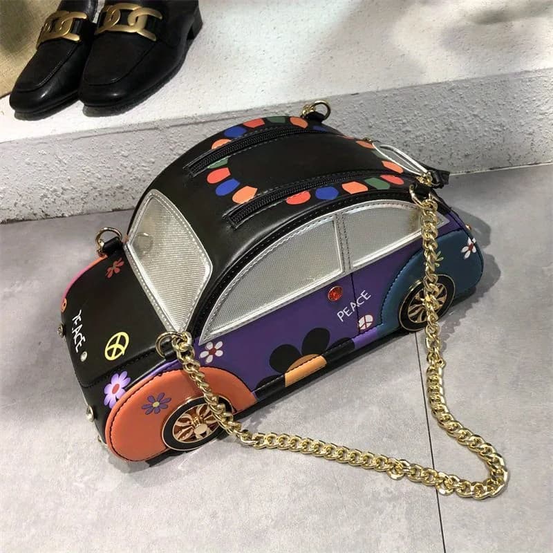 Borsa per lo Styling dell'auto dei cartoni animati borsa a tracolla a catena creativa borsa per ascelle di fascia alta con una borsa a tracolla