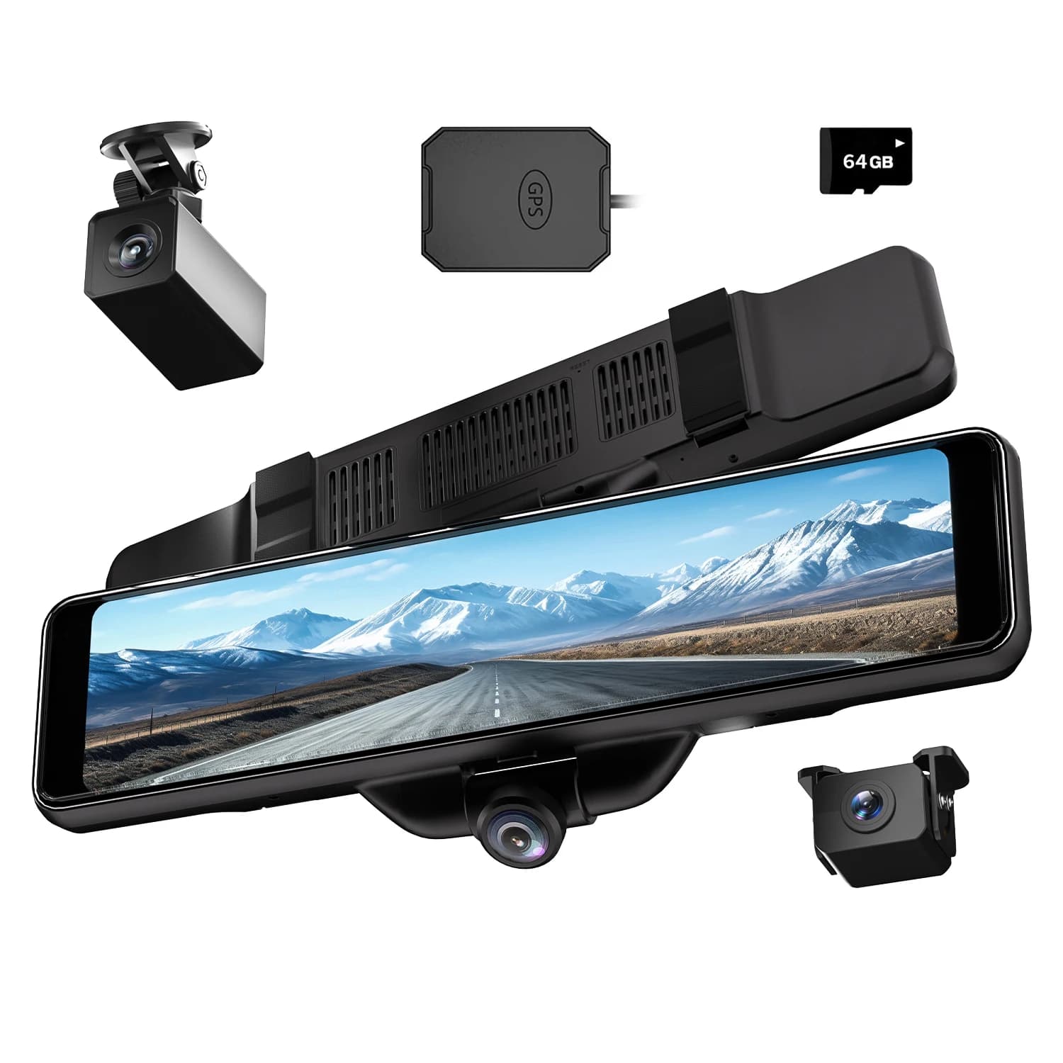 AKEEYO 11.26inch Touch Screen Night Vision Vehicles Hd Car 4k Dash Cam Recorder Gps Wifi Dual Camera