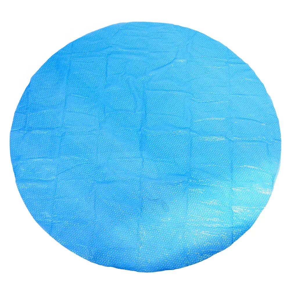 Copertura Rotonda per Piscina da Esterno in PE, Telo Termico per Ritenzione del Calore, Protezione Solare, Copertura Solare Impermeabile per Piscina
