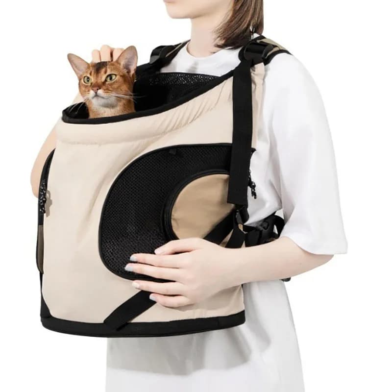 Zaino a tracolla traspirante per cuccioli e gattini, marsupio da viaggio per animali domestici, borsa a tracolla portatile per esterni