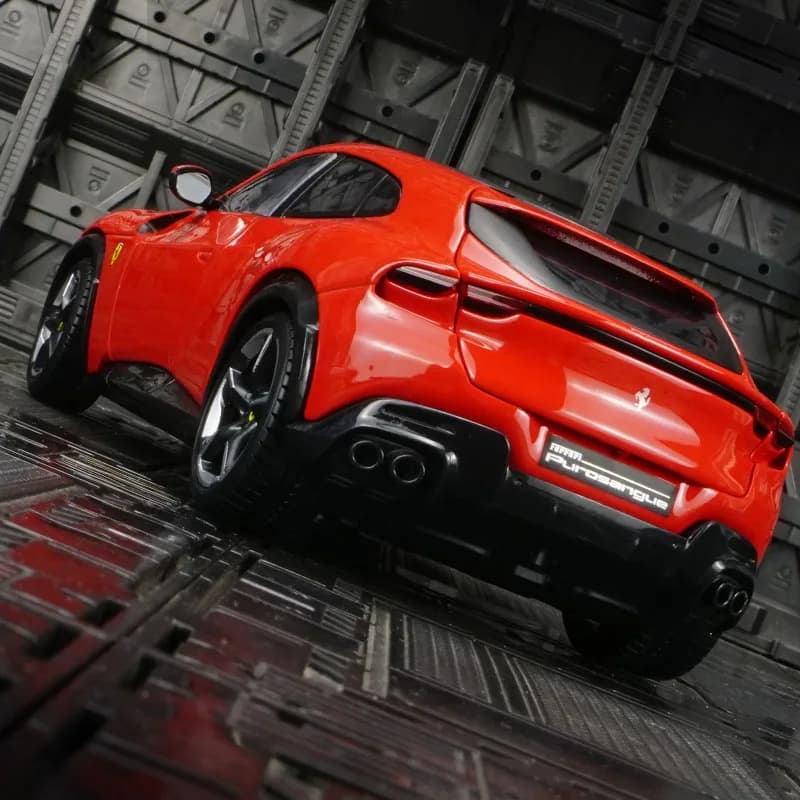 Bburago 1:25 Simulated Ferrari Purosangue alloy car model, doors and engine hood, trunk can be opened suitable for collection