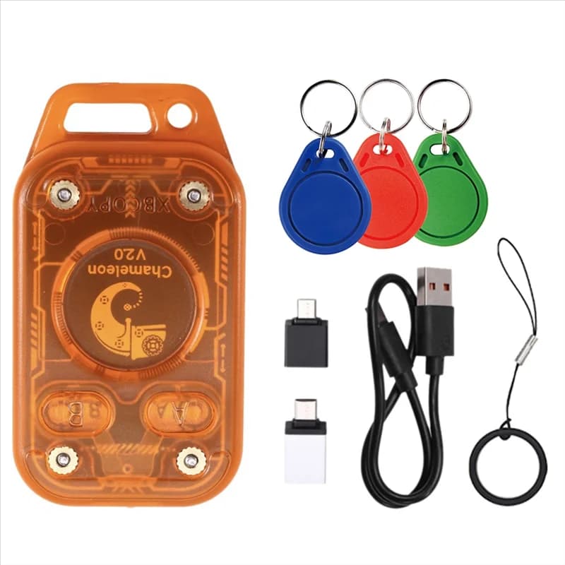 【PRODOTTO IMPERDIBILE】Emulatore di chip RFID intelligente Chameleon Ultra V2.0 + 3 portachiavi CUID 13.56Mhz 125Khz, decodificatore e duplicatore di carte NFC