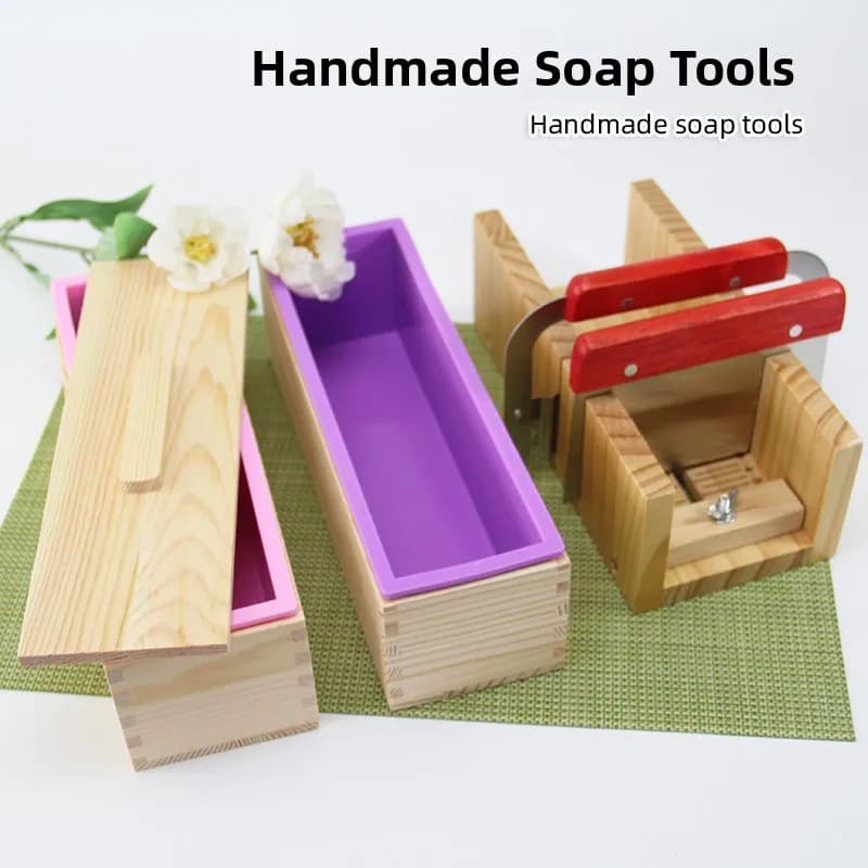 Hand-made soap cutter, long toaster soap cutter, cold soap maker tool, pine wood oven mold, kitchen tool