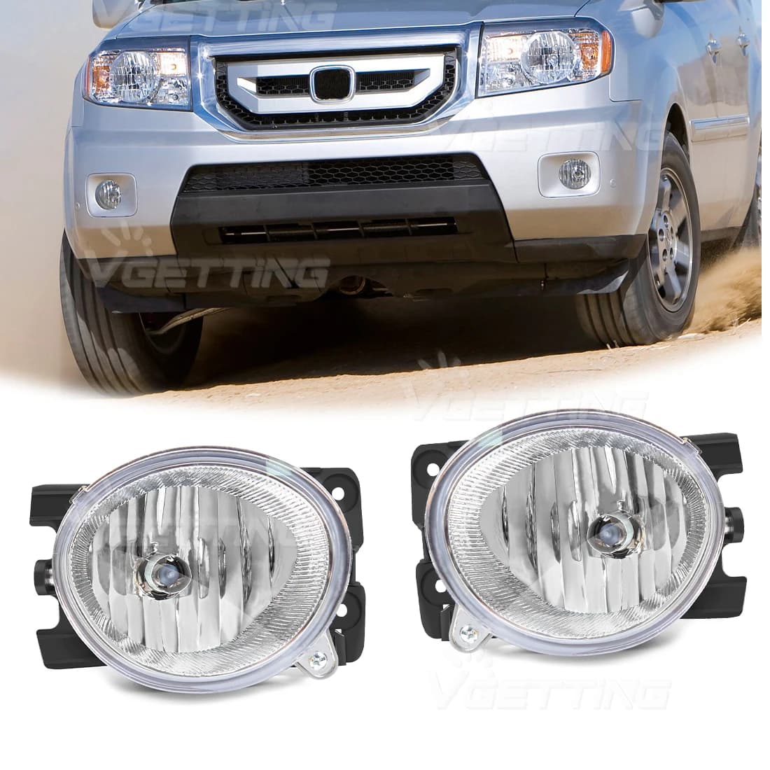 Fari fendinebbia per auto per Honda Pilot 2009 2010 2011 fendinebbia alogeni luci diurne paraurti anteriore fari DRL luci di marcia diurna 12V