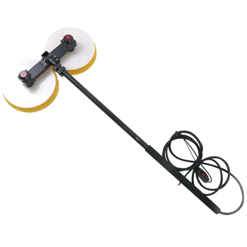 Macchina per la pulizia fotovoltaica con spazzola per la pulizia del pannello solare con asta telescopica portatile