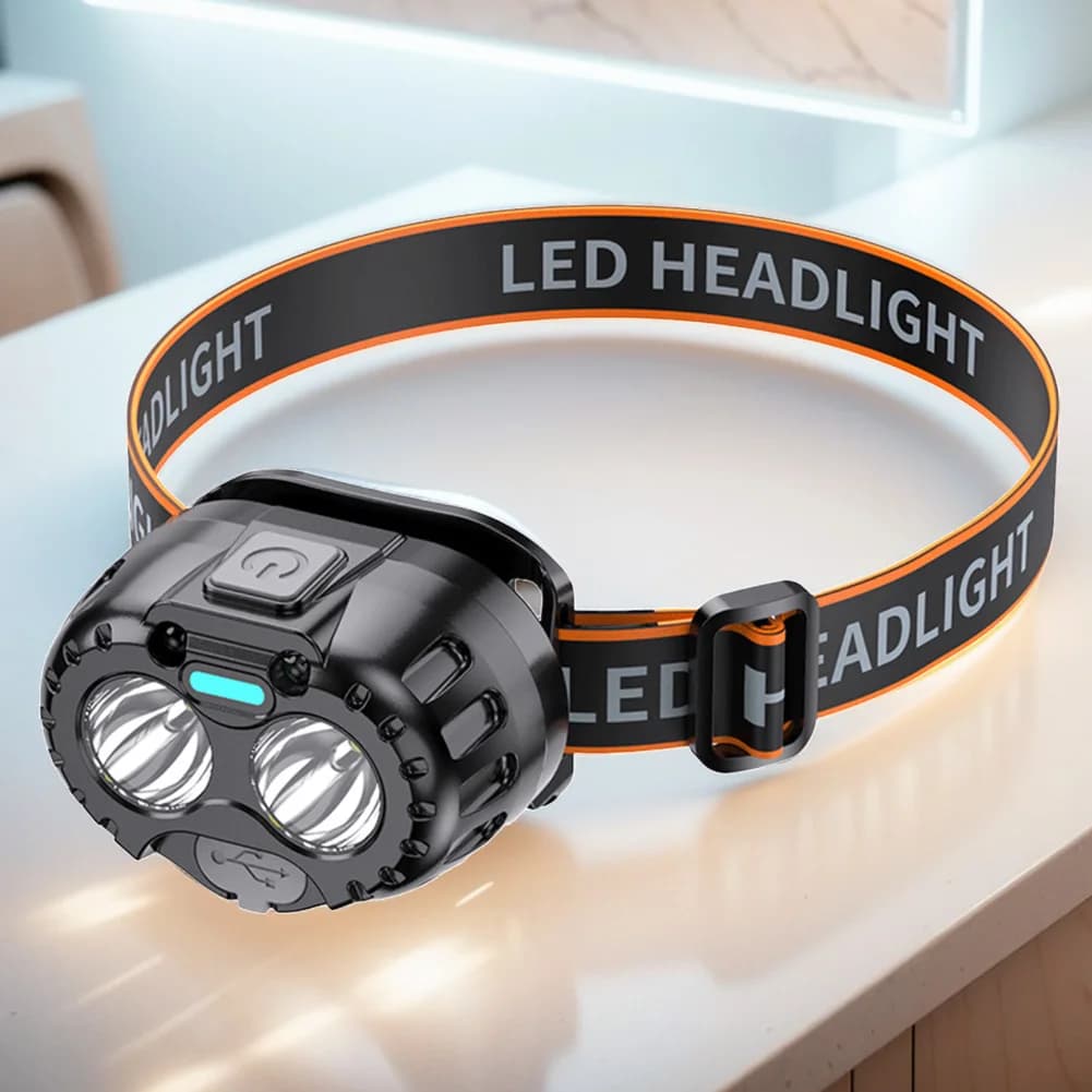 Powerful LED front lamp with motion sensor Emergency front torch 250LM High brightness lighthouse for outdoor fishing, camping, hiking