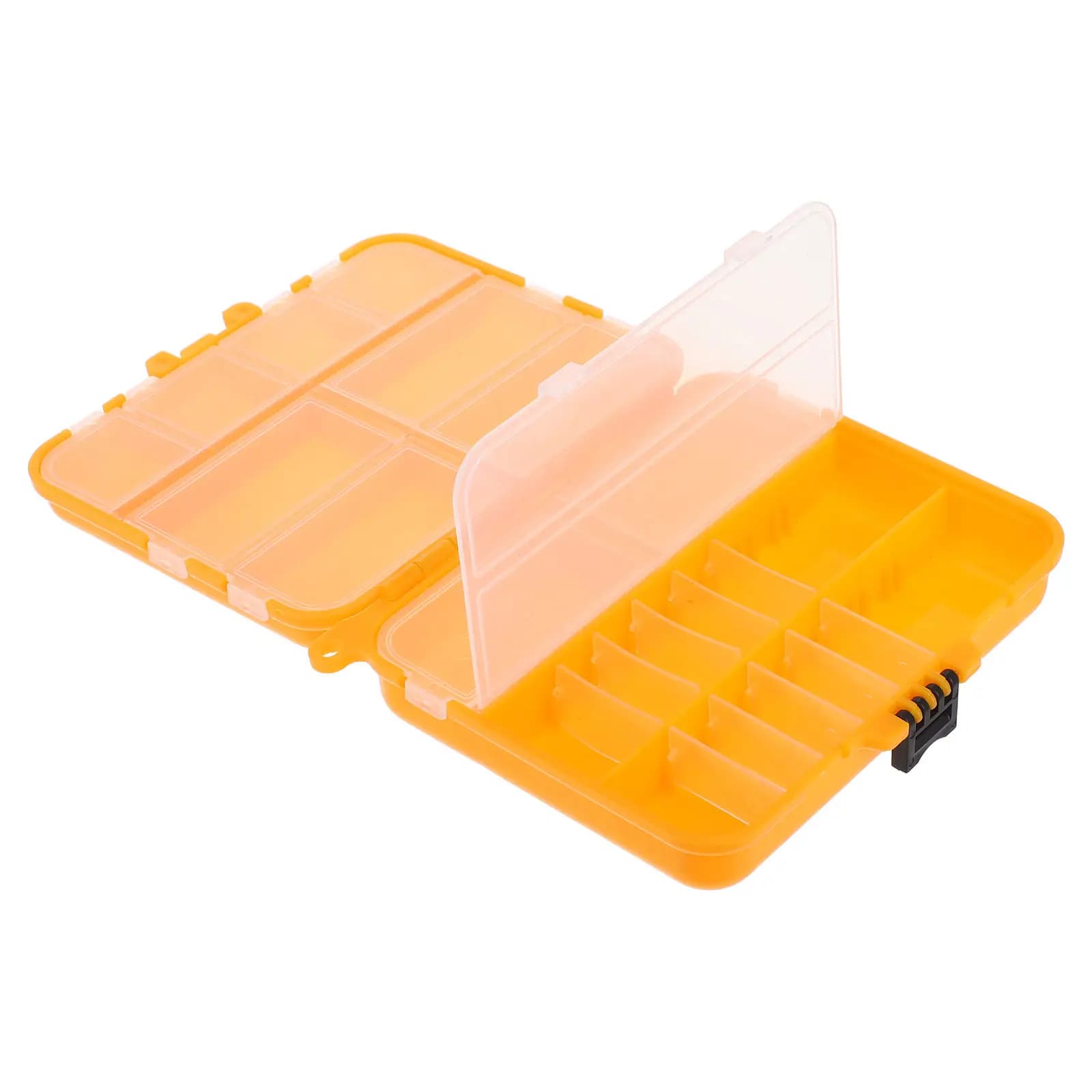 Scatola Portatile Nera per Attrezzatura da Pesca, Multi-Scomparto, Impermeabile, Porta Ami da Pesca, Custodia per Piccoli Utensili per Pescatori all'Aperto