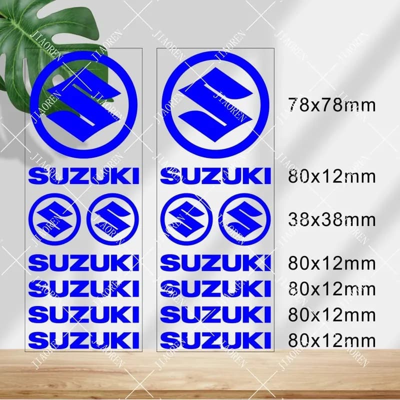Adesivi in vinile per moto Suzuki: kit decalcomanie blu per serbatoio, casco, bici, auto - Modelli GSXR 600 750 1000, GSXS 600 750 1000, BANDIT